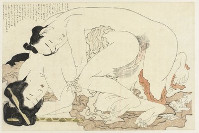 Donna sposata con amante da Katsushika Hokusai
