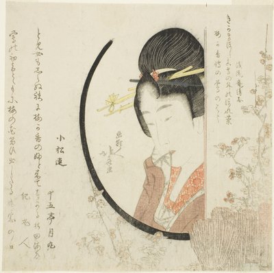 Ragazza alla finestra da Katsushika Hokusai