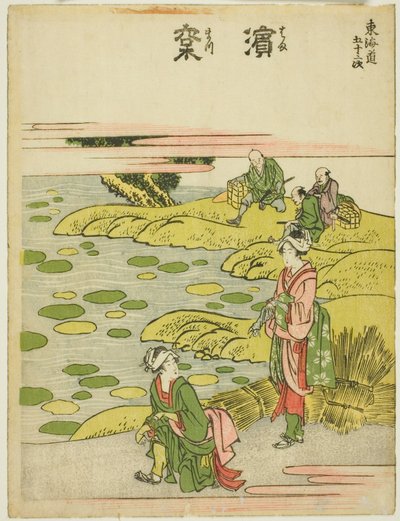 Hamamatsu, dalla serie "Le cinquantatré stazioni del Tokaido (Tokaido gojusan tsugi)" da Katsushika Hokusai