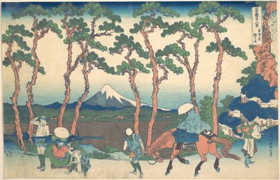 Hodogaya sulla Tōkaidō (Tōkaidō Hodogaya), dalla serie “Le trentasei vedute del Monte Fuji” (Fugaku sanjūrokkei) da Katsushika Hokusai