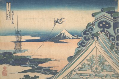 Honganji ad Asakusa a Edo, dalla serie Trentasei vedute, ca. 1830-32 da Katsushika Hokusai