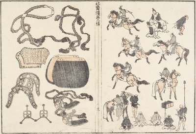 Cavalieri e finimenti, 1817 da Katsushika Hokusai
