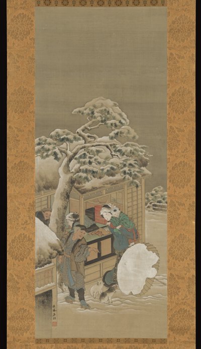 Davanti a un negozio da Katsushika Hokusai