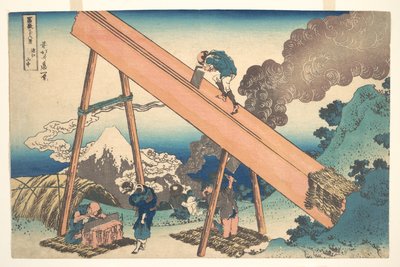 Nelle montagne della provincia di Tōtomi (Tōtomi sanchū), dalla serie “Le trentasei vedute del Monte Fuji” (Fugaku sanjūrokkei) da Katsushika Hokusai