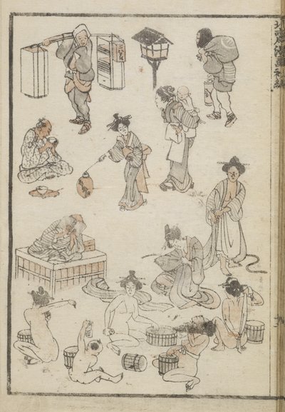 Bagno giapponese da Katsushika Hokusai
