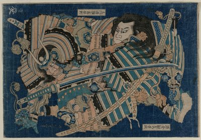 Kamakura no Gengoro che cattura Torinoumi Tasaburo, primi anni 1830 da Katsushika Hokusai