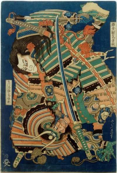 Kamakura no gongorô kagemasa e Torinoumi Yasaburô Yasunori da Katsushika Hokusai