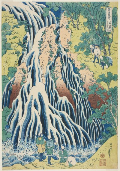 Cascate di Kirifuri (Kirifuri no taki), dalla serie Tour delle cascate in varie province (Shokoku taki meguri) da Katsushika Hokusai