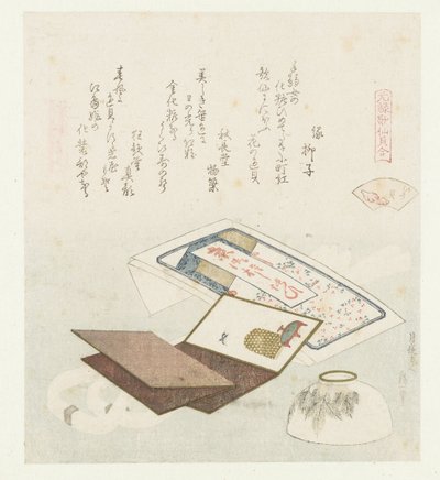 Confronto tra poesie Genroku e conchiglie (serie) da Katsushika Hokusai