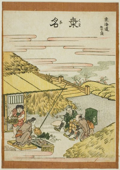 Kuwana, dalla serie "Le cinquantatré stazioni del Tokaido" da Katsushika Hokusai