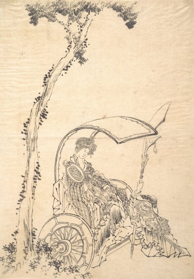 Signora in un carro da Katsushika Hokusai