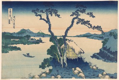 Lago Suwa nella provincia di Shinano (Shinshu Suwako), dalla serie "Trentasei vedute del Monte Fuji (Fugaku sanjurokkei)" da Katsushika Hokusai