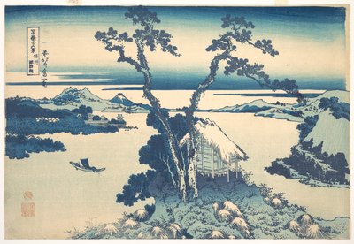 Il lago Suwa nella provincia di Shinano (Shinshū Suwako), dalla serie “Le trentasei vedute del Monte Fuji” (Fugaku sanjūrokkei) da Katsushika Hokusai