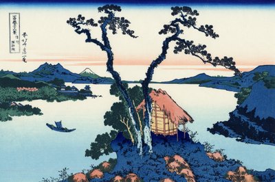 Lago Suwa nella provincia di Shinano, c.1830 da Katsushika Hokusai