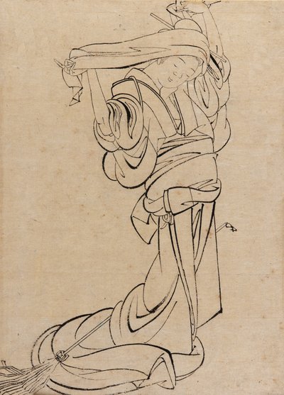Fanciulla che suona un samisen da Katsushika Hokusai