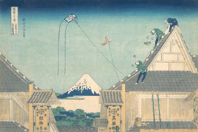 Negozio Mitsui a Surugacho a Edo, dalla serie da Katsushika Hokusai
