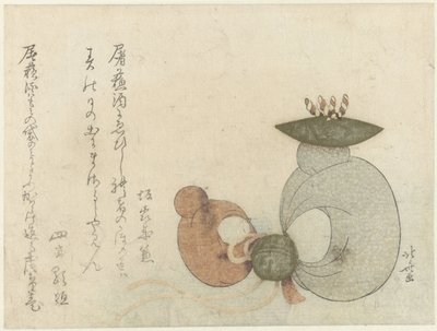 Bambole di scimmia da Katsushika Hokusai