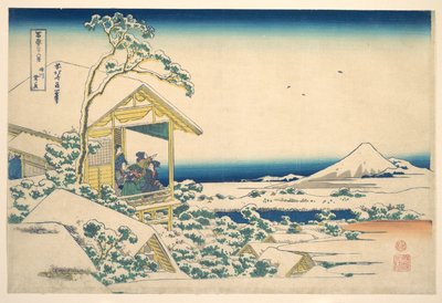 Il mattino dopo la nevicata a Koishikawa, a Edo (Koishikawa yuki no ashita), dalla serie “Le trentasei vedute del Monte Fuji” (Fugaku sanjūrokkei) da Katsushika Hokusai