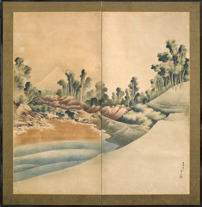 Monte Fuji e Enoshima, Periodo Edo, c.1825 da Katsushika Hokusai