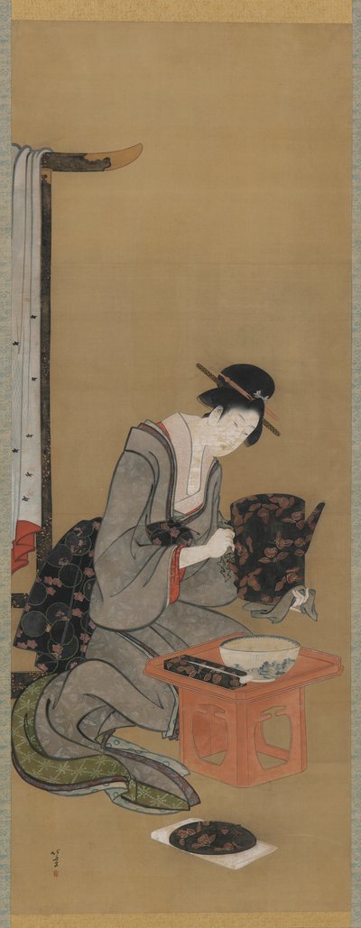 Usanza di Capodanno: Desiderio per un sogno propizio di Capodanno, periodo Edo, c.1806-11 da Katsushika Hokusai