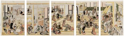 Capodanno al bordello di Ogi-ya da Katsushika Hokusai