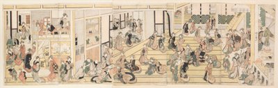 Il giorno di Capodanno al bordello Ōgiya, a Yoshiwara da Katsushika Hokusai