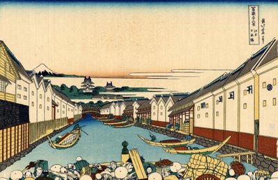 Ponte Nihonbashi a Edo, c.1830 da Katsushika Hokusai