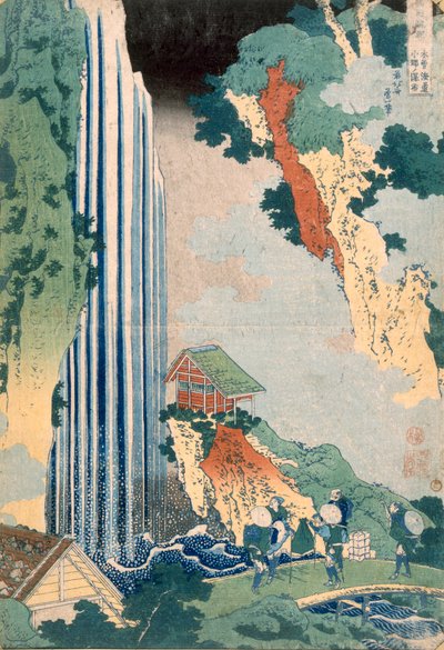 Cascata di Ona sulla Kisokaido, 1827 da Katsushika Hokusai