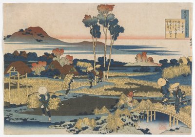 Cento poeti, una poesia ciascuno, spiegata dalla balia: Imperatore Tenji (Tenchi) periodo Edo, 1835 da Katsushika Hokusai