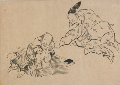 Contadino e nobile, fine XVIII-inizio XIX secolo da Katsushika Hokusai