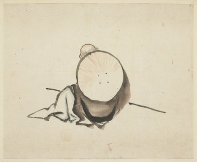 Pellegrino che riposa da Katsushika Hokusai