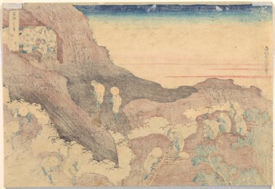 Pellegrini che salgono il picco, dalla serie Trentasei vedute del Monte Fuji da Katsushika Hokusai