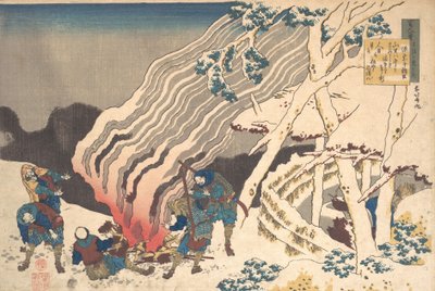 Poesia di Minamoto no Muneyuki Ason, dalla serie Cento poesie spiegate dalla balia da Katsushika Hokusai