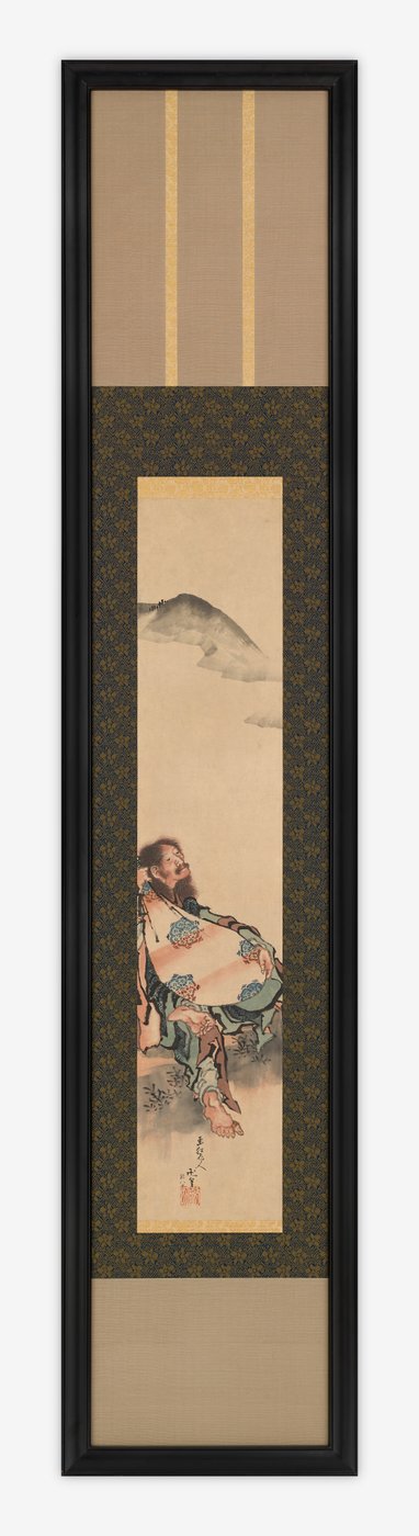 Poeta Semimaru con il suo liuto in una borsa, periodo Edo, 1839 da Katsushika Hokusai