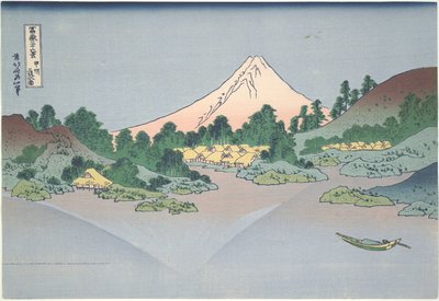 Riflessione del Fuji nel lago Misaka nella provincia di Kai, dalla serie Trentasei vedute del Monte Fuji da Katsushika Hokusai