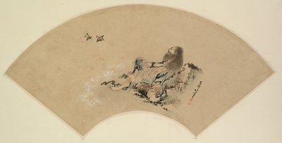 Risshi in Riva al Mare che Osserva gli Uccelli, fine 1700-1849 da Katsushika Hokusai