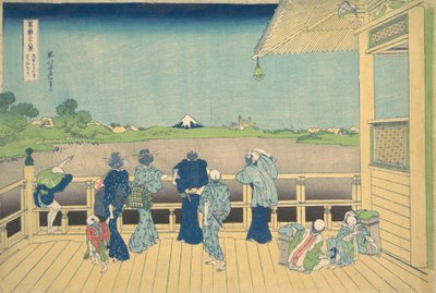 Sala Sazai al Tempio dei Cinquecento Arhat Gohyaku Rakanji Sazaido, ca. 1830-32 da Katsushika Hokusai