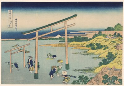 Spiaggia a Nobutoura (Nobutoura), dalla serie "Trentasei vedute del Monte Fuji (Fugaku sanjurokkei)" da Katsushika Hokusai