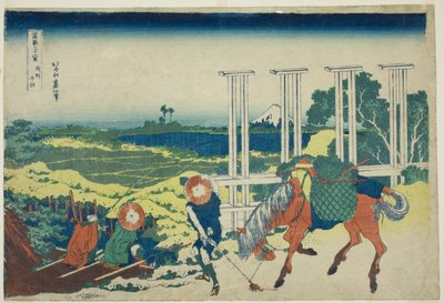 Provincia di Senju Musashi (Bushu Senju), dalla serie "Trentasei vedute del Monte Fuji (Fugaku sanjurokkei)" da Katsushika Hokusai
