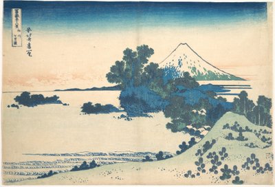 Shichirigahama nella provincia di Sagami (Sōshū Shichirigahama), dalla serie “Le trentasei vedute del Monte Fuji” (Fugaku sanjūrokkei) da Katsushika Hokusai