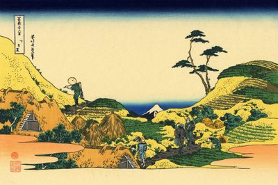 Shimomeguro, c.1830 (stampa su legno) da Katsushika Hokusai