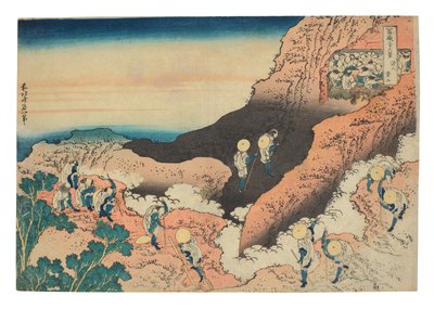 Shojin tozan (Gruppi di scalatori) da Katsushika Hokusai