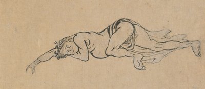 Uomo che dorme, fine XVIII-inizio XIX secolo da Katsushika Hokusai