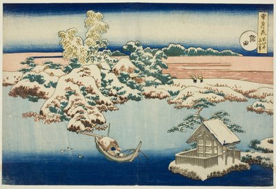Neve sul fiume Sumida, dalla serie “Neve, luna e fiori” da Katsushika Hokusai