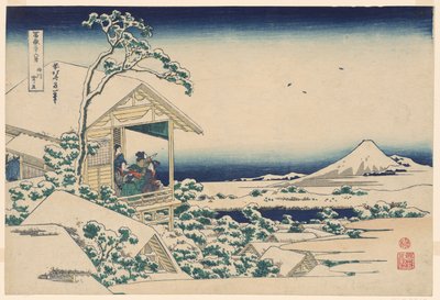 Mattina nevosa da Koishikawa, dalla serie "Trentasei vedute del Monte Fuji" da Katsushika Hokusai