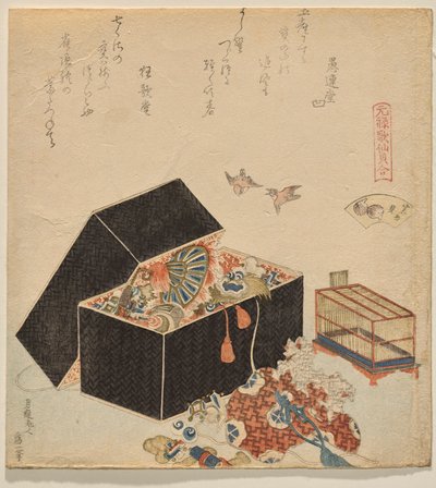 Conchiglia passero, dalla serie Genroku Poem-Shell Matching Game da Katsushika Hokusai