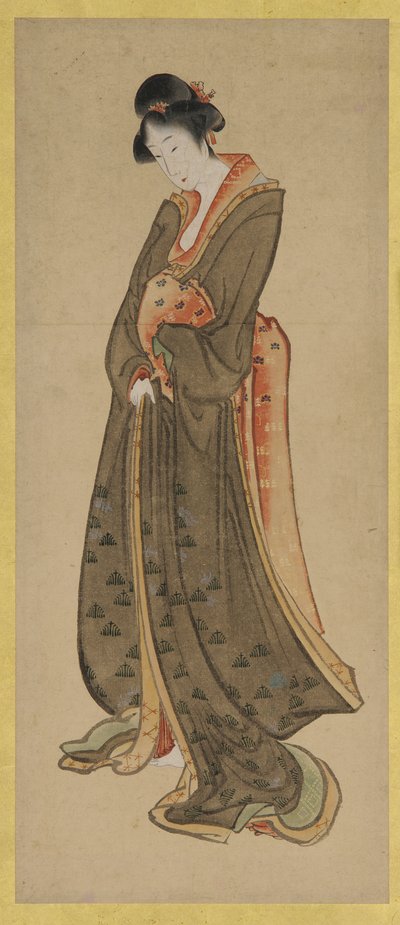 Figura in Piedi di una Ragazza Alta da Katsushika Hokusai