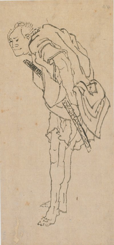 Uomo in piedi, fine XVIII-inizio XIX secolo da Katsushika Hokusai