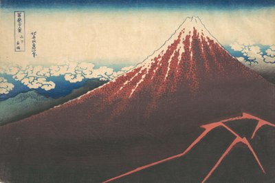 Tempesta sotto il Monte Fuji, dalla serie Trentasei vedute del Monte Fuji da Katsushika Hokusai