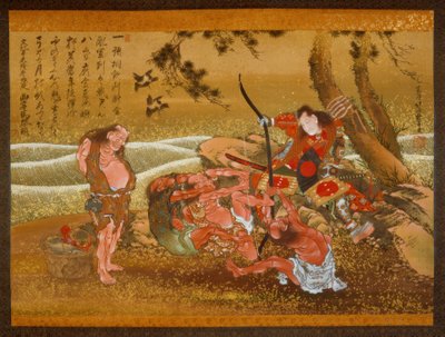 Tametomo e i demoni di Onigashima da Katsushika Hokusai